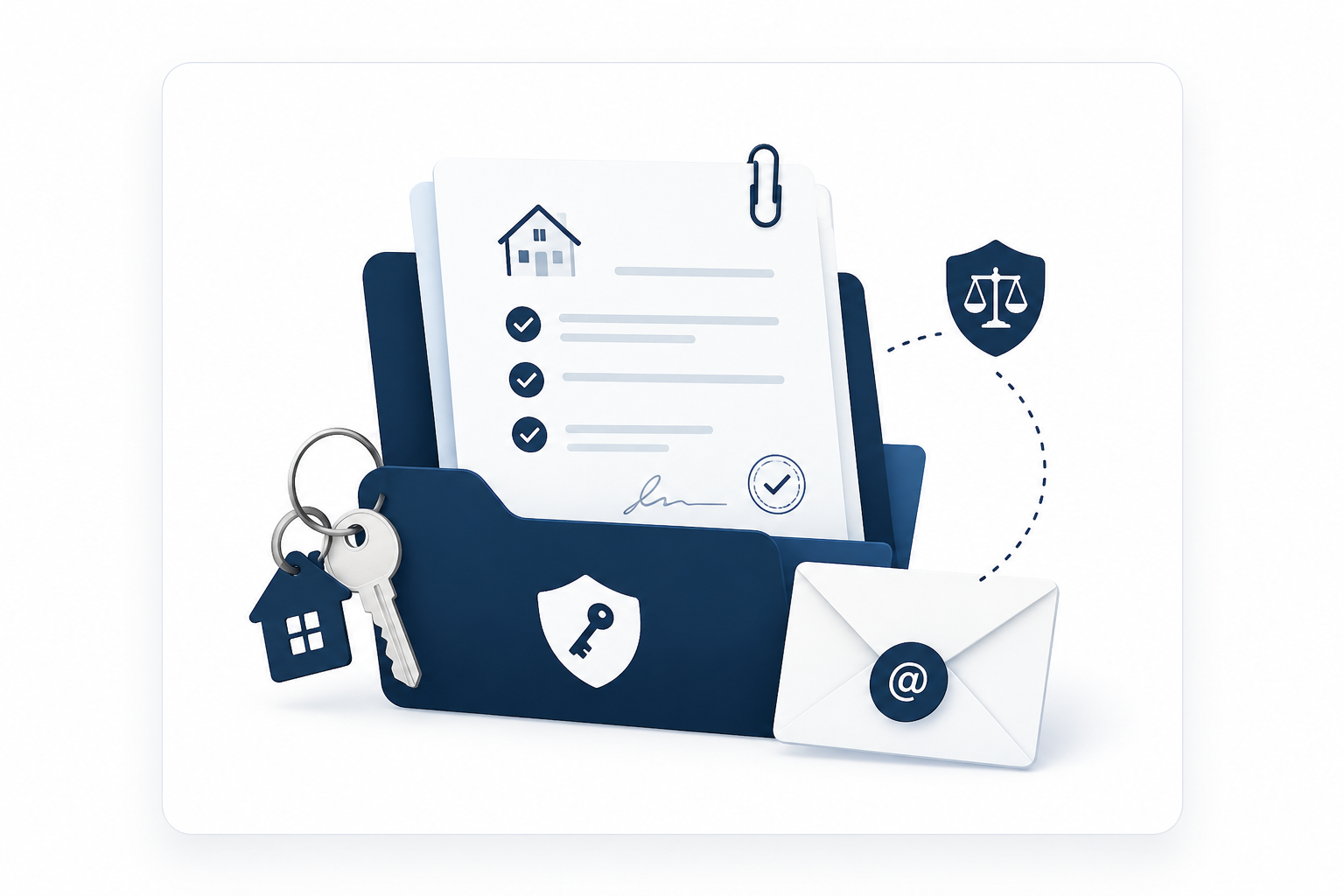 A verified MyKeyz inspection record with keys, protection shield and an emailed claim pack